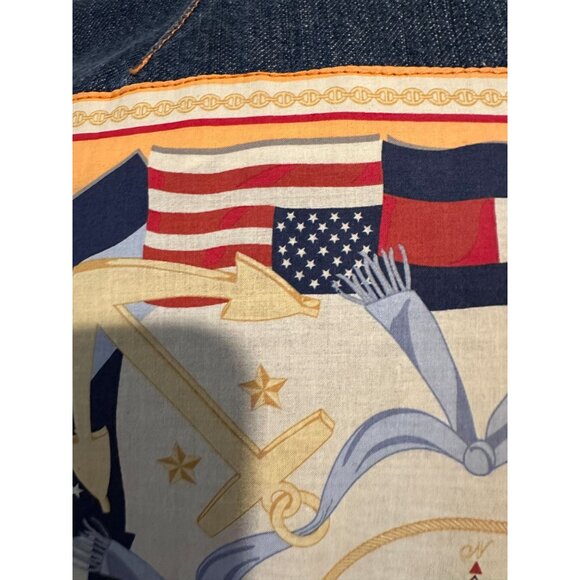 Vintage‎ Tommy Hilfiger BEAUTIFUL Denim Jacket with Nautical Patch size L (#374) - Picture 15 of 15